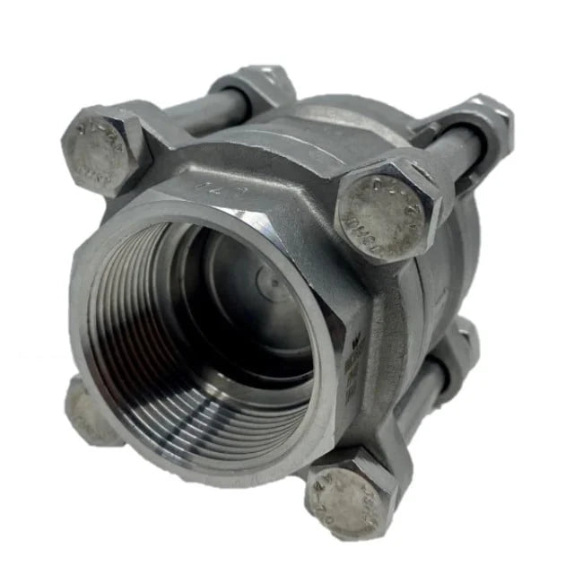 316 Stainless Steel 3 pce Spring Check Valve BSP