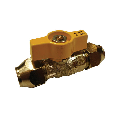 AGA Approved Gas Ball Valve Flared c/w T Handle