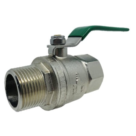 General Purpose Brass Ball Valve Male - Female Stainless Steel Lever