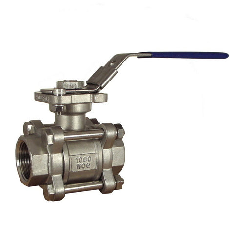 316 Stainless Steel Ball Valve 3 Piece NPT