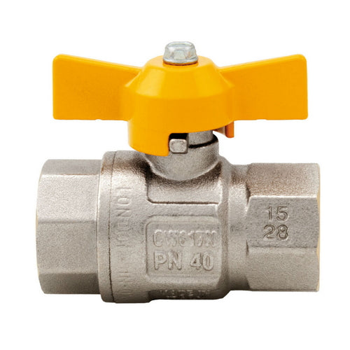 AGA Approved Gas Ball Valve c/w T Handle