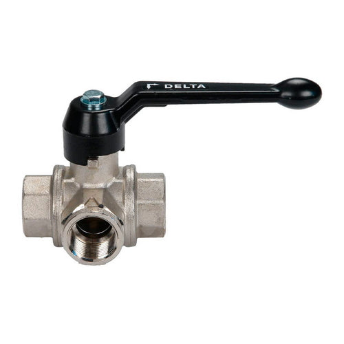 Brass Ball Valves 3 Way L Port PN16 Side Entry